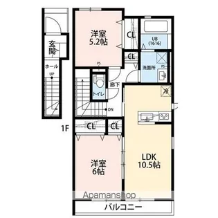 カーサ 優【2階】の間取り