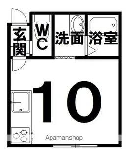 北欧ハイツ【201号室】の間取り