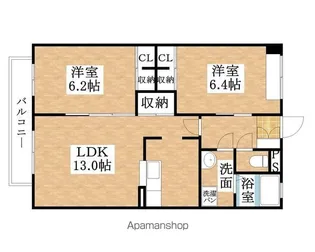 SAPPY AJIOKA【2階】の間取り