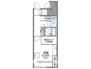 レオパレスみれいゆ【107号室】の間取り