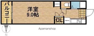 ビューフォート北寺島【106号室】の間取り