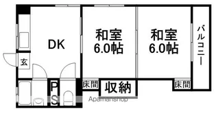コーポいまにし【203号室】の間取り