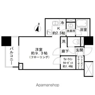 アトラス白山【8階】の間取り