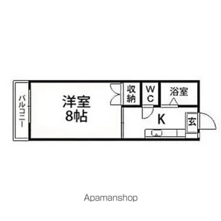 グランドハイツ富ヶ丘Ⅰ【202号室】の間取り
