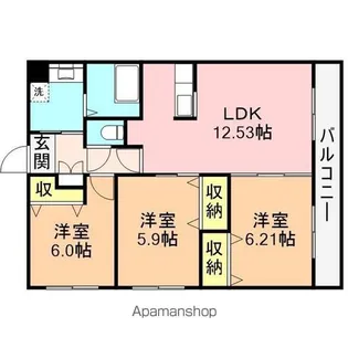 シャンフルール【1階】の間取り