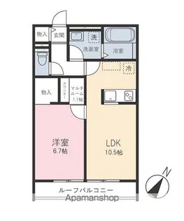 KKハイツ【2階】の間取り