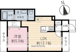 アーバンドエル駒込【102号室】の間取り