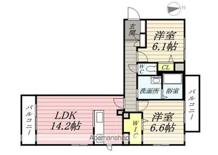 ツアンガーデン B棟【3階】の間取り