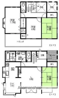 福島県郡山市久留米5丁目【一戸建】の間取り