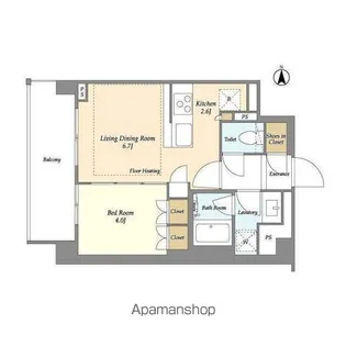 LIBR GRANT 四谷三丁目【1階】の間取り