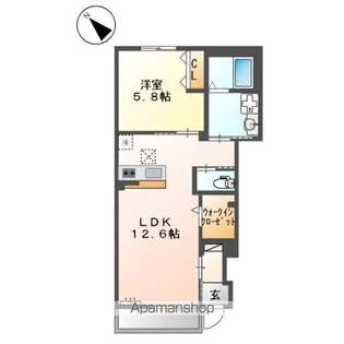 サンコートKⅡ【1階】の間取り