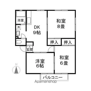 グレイシー箱清水A棟【102号室】の間取り