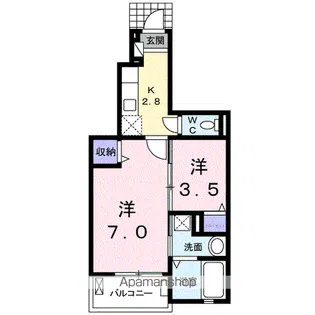 エムズアークⅡ【1階】の間取り