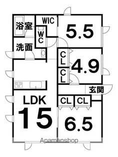 東陽西1丁目19番テラスハウス【2階】の間取り