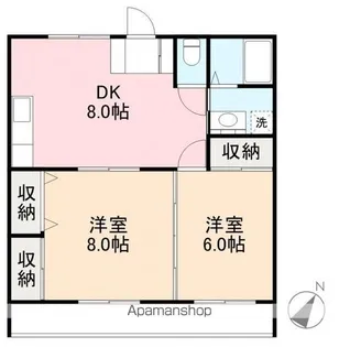 ハグネストA・B【1階】の間取り