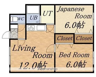 コーポ栄【203号室】の間取り