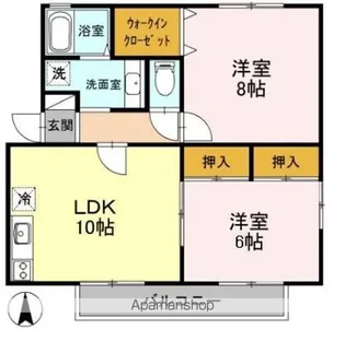 クレセント A【1階】の間取り