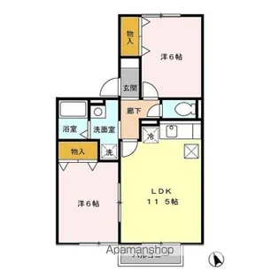 ロイヤルパレス【1階】の間取り