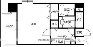 ピュアエスク比恵【6階】の間取り