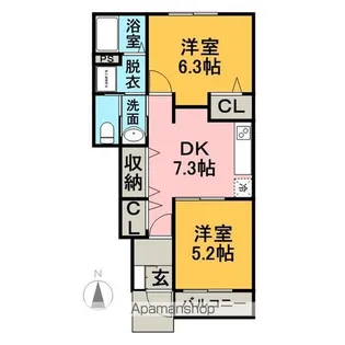 サンライズⅠ【1階】の間取り