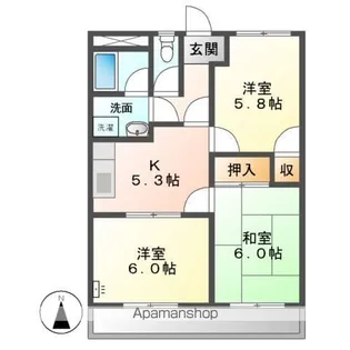 グランパスSHIROTA A棟【1階】の間取り