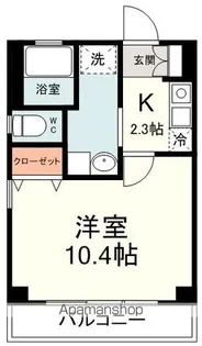 グリーン川辺【401号室】の間取り