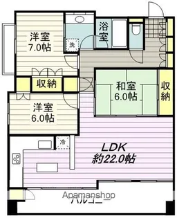 シティハウス仙台【1203号室】の間取り
