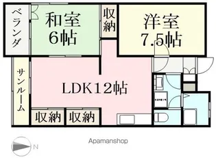サンシャイン二の宮【502号室】の間取り