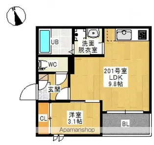 REGALEST 千田町【2階】の間取り