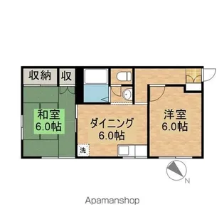 サンハイツ花の木【1階】の間取り