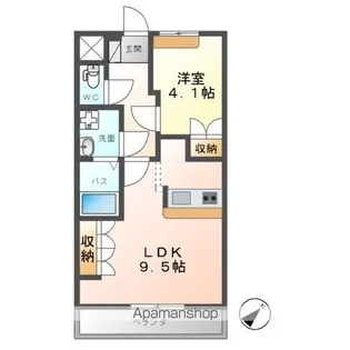 茨城県神栖市土合西2丁目【アパート】の間取り