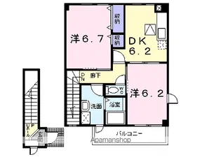 サンシャインⅠ【2階】の間取り