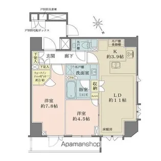 ザ・パークハウス北青山【3階】の間取り