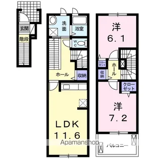 プロシード アンジュ【2階】の間取り