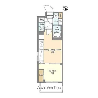 ルネサンスコート東中野【4階】の間取り