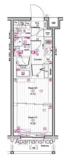 THE PREMIUM CUBE G 東中野【3階】の間取り