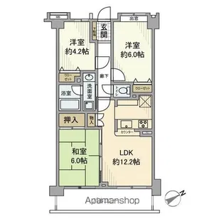 ベルポート朝霞弐番館【2階】の間取り