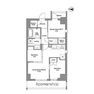 BPRレジデンス東日暮里【3階】の間取り