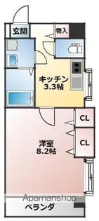 リューレント久米【603号室】の間取り