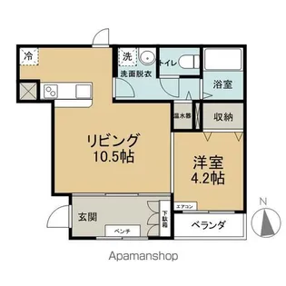 アビタ奥野B【105号室】の間取り