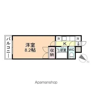 ポルタ五福 A棟【104号室】の間取り
