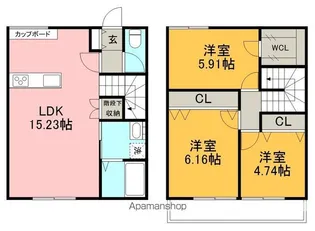 GRAN X NANGOKU 南棟【203号室】の間取り