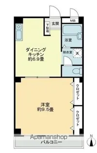フィネス新開【1階】の間取り