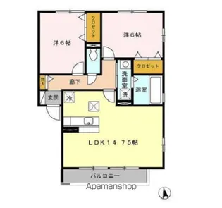 フロール C【1階】の間取り