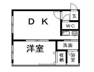 グランメゾン南ヶ丘【202号室】の間取り