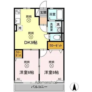 ガーデン江西通り II【2階】の間取り