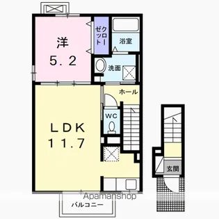 ミルトニアA【2階】の間取り