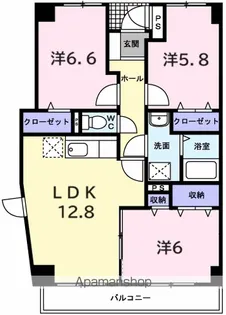 トランキルレジデンス【3階】の間取り