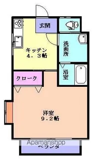 フルールK【6号室】の間取り