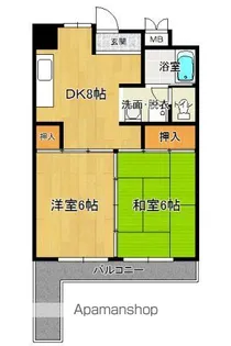 レジデンス木野川【604号室号室】の間取り